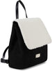 Women's Vintage Shearling Flap Backpack/Bookbag for Laptop, School, College Students, Office, and Travel - Cute Fashion Backpack, Black
