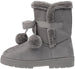Fifth & Luxe Womens Comfortable and Warm Microsuede Winter Boot with Pom Pom Bow