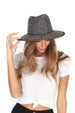 Laundry by Shelly Segal Women’s Fedora Hat - Whipstitch Wide Brim Foldable Packable Fall Winter Fashion Hat for Ladies