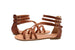 Via Rosa Ladies Gladiator Nubuck Pu Triple Buckle Gladiator Flats