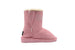 bebe Girls Big Kid Mid Calf Easy Pull-On Microsuede Winter Boots Embellished with Sparkly Rhinestones and Faux Fur Trim