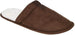 Xertia Men's Microsuede Slipper With Faux Fur Collar And Memory Foam Insoles, Easy Slip-On And Comfortable Fit