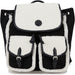 Women's Vintage Drawstring Flap Backpack/Bookbag for Laptop, School, College Students, Office, and Travel - Cute Fashion Backpack, Black Multi