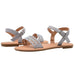 Gold Toe Ladies Fashion Sandals Microsuede Cutout Flats with Pearl and Stone