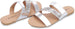 dELiAs Girls Big Kid Metallic Glitter Strap Slide Sandal Open Toe Fashion Summer Bling Shoes