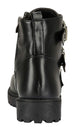 Women's Smooth PU Moto Boots Lace up Back Strap Lace-up Fashion Shoes