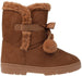 Fifth & Luxe Womens Comfortable and Warm Microsuede Winter Boot with Pom Pom Bow