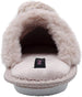 kensie Girls' Big Kid Slip On Plush Fluffy Faux Fur House Slippers with Sparkly Pom Pom, Cute Warm Comfortable Shoes for Home