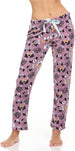 Women's Sleep & Lounge Plush Pajama Pants with Lurex Drawstring