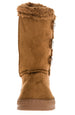 Sara Z Toddler Girls 5" Lug Sole Winter Boot with Rhinestones (Cognac), Size 7-8
