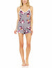 Laundry by Shelli Segal Womens Shiny Microfiber & Lace Matching Camisole & Shorts Set | Elegant Lightweight Sleepwear w/ Lace Detail | Loose-Fitting Sleeveless Design | Small to Extra Large Nightwear