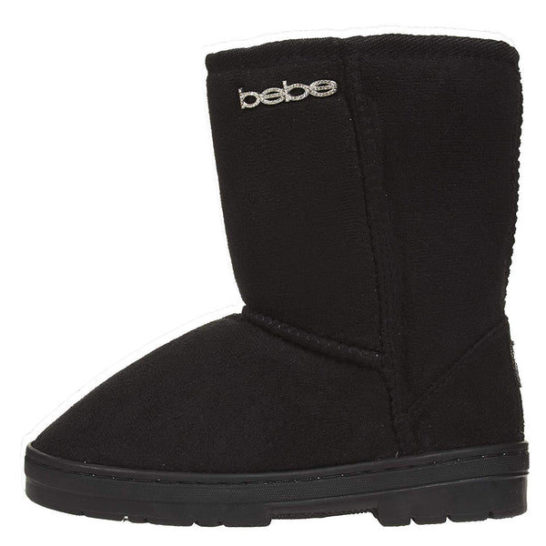 bebe Girls Winter Boots Casual Dress Warm Slip-On Mid-Calf Microsuede Shoes