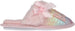 bebe Girls Fluffy And Cute Scuff Glitter Slippers With Faux Fur Satin Bow