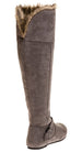 Sara Z Ladies Over The Knee Microsuede Fur Lined Boot (Black), Size 8