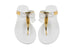 Sara Z Ladies Metallic T-Strap Jelly Sandals